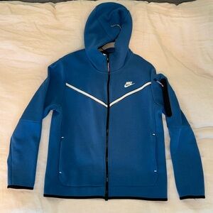 Nike Tech Fleece men’s full zip sweatshirt blue size Large L